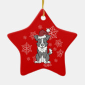 ボーダーコリー犬のオーナメント セラミックオーナメント (裏面)