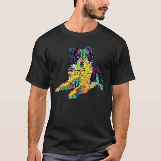 ボーダーコリー犬の品種ペット品種真の友達 Tシャツ (正面)