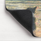 ボーダーコリー犬は朝に挨拶します マウスパッド (コーナー)