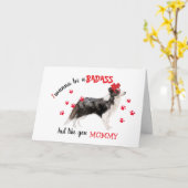 ボーダーコリー犬より、最高のママへお母さんの日おめでとう！ カード (黄色い花)