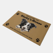 ボーダーコリー犬 ドアマット (アングル)