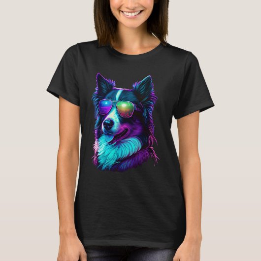 ボーダーコリー犬 ボーダーコリー Tシャツ (正面)