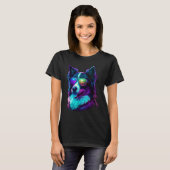 ボーダーコリー犬 ボーダーコリー Tシャツ (正面フル)