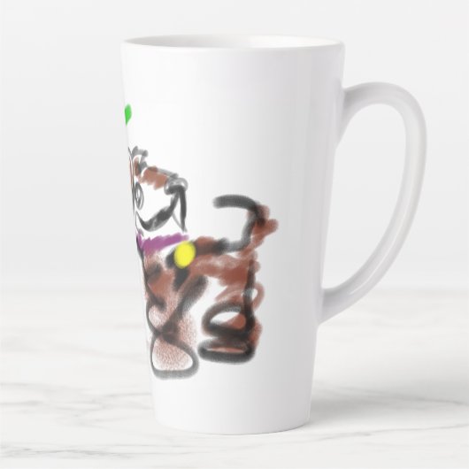 ボーダーコリー ひまわり カフェラテマグ (右)