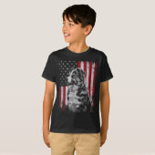 ボーダーコリー アメリカ独立記念日 パパ ママ Tシャツ (正面フル)