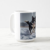 ボーダーコリー エレガントな犬種のコーヒーマグ コーヒーマグカップ (正面左)