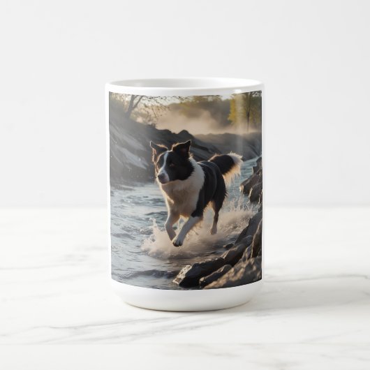ボーダーコリー エレガントな犬種のコーヒーマグ コーヒーマグカップ (中央)