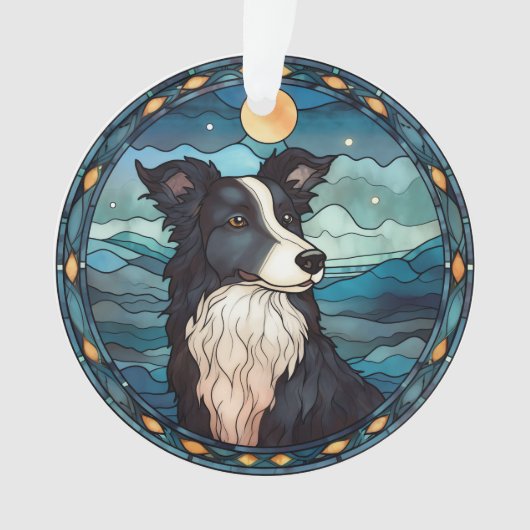 ボーダーコリー クリスマス オーナメント (正面)