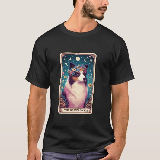 ボーダーコリー タロットカード Tシャツ (正面)