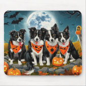 ボーダーコリー ハロウィン スプーキー マウスパッド (正面)