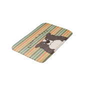 ボーダーコリー "ボダたま(黒)" -Retro- バスマット (アングル)