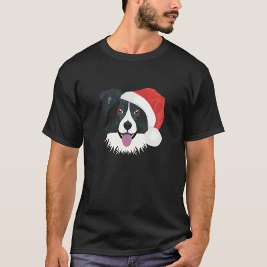 ボーダーコリー メリークリスマス Tシャツ (正面)