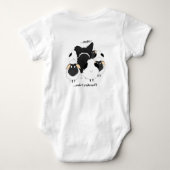 ボーダーコリー-従ってIの群れ…私はあります ベビーボディスーツ (裏面)