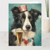 ボーダーコリー 新年 カード (正面)