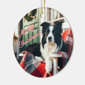 ボーダーコリー 犬好きのための クリスマスプレゼント オーナメント (左)