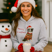 ボーダーコリー 犬好きのための クリスマス デザイン パーカ