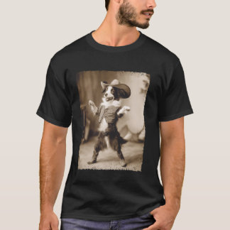 ボーダーコリー 犬 カウボーイ Tシャツ