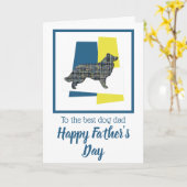 ボーダーコリー 犬 トリカラー 父の日 カード (黄色い花)