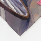 ボーダーコリー 犬 バレンタインデー フリースブランケット (角)