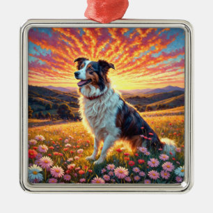 ボーダーコリー 犬 メタルオーナメント