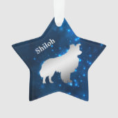 ボーダーコリー 犬 星 オーダーメイド オーナメント (正面)