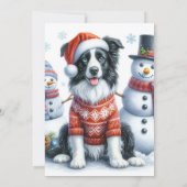 ボーダーコリー＆雪だるまとのクリスマス・オープンハウス 招待状 (裏面)