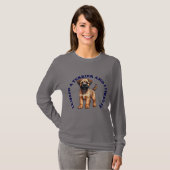ボーダーテリアの子犬にキスをした Tシャツ (正面フル)