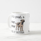 ボーダーテリア犬のギフトのマグ コーヒーマグカップ (正面左)