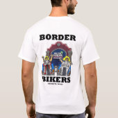 ボーダーバイクもしくは自転車に乗る人のTシャツ Tシャツ (裏面)