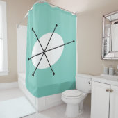 ボーダーブルーのシャワーカーテン シャワーカーテン (インサイチュ)