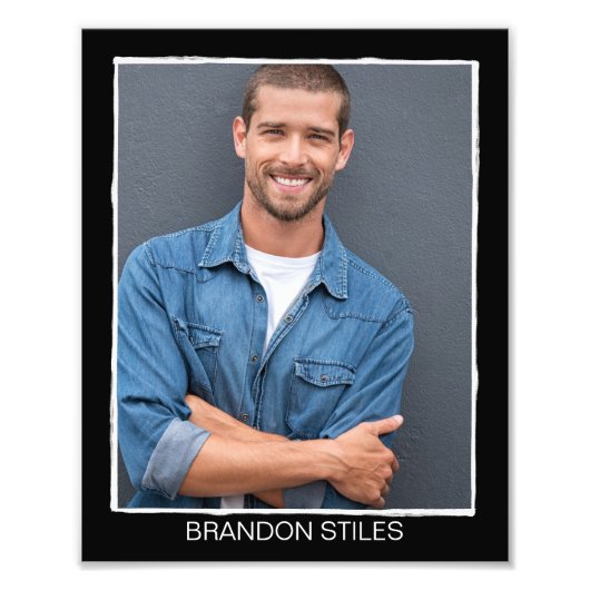 ボーダーラインレトロアクター演技ヘッドショット – 8x10 フォトプリント (正面)