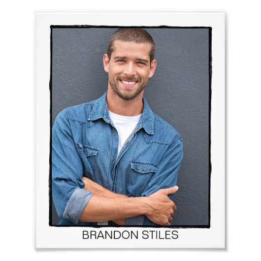 ボーダーラインレトロアクター演技ヘッドショット – 8x10 フォトプリント (正面)