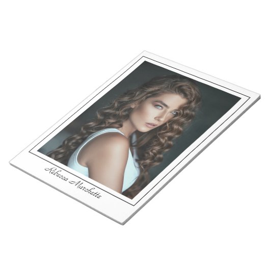 ボーダーライン入り俳優タレント写真メモ帳 ノートパッド (アングル)