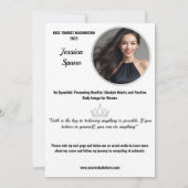 ボーダーレスページントオートグラフフォトカード 招待状 (裏面)