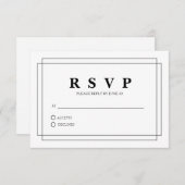 ボーダー応答カードとの白 出欠カード (正面/裏面)