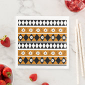 ボーダー ストライプ フラワー ダイヤモンド ボーホー フローラル パターン (インサイチュ)