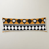 ボーダー ストライプ フラワー ダイヤモンド ボーホー フローラル パターン ボディピロー (裏面)