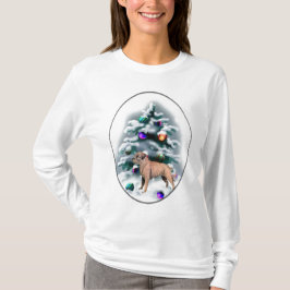 ボーダー・テリアのクリスマスギフト Tシャツ