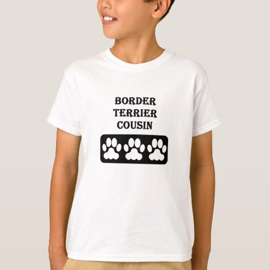 ボーダー・テリアの従兄弟 Tシャツ (正面)