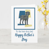 ボーダー・テリア犬 トリカラー 父の日のカード カード (黄色い花)