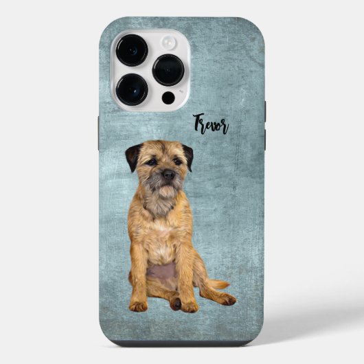 ボーダー・テリア グランジ風 Case-Mate iPhoneケース iPhone 14 Pro Maxケース (裏面)
