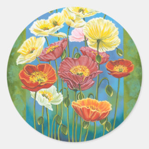 ボーダーIの花束 ラウンドシール