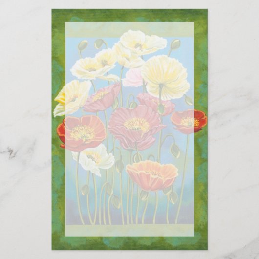 ボーダーIの花束 便箋 (正面)