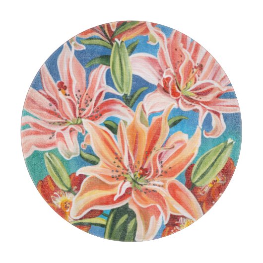 ボーダーIIの花束 カッティングボード (正面)