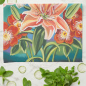 ボーダーIIの花束 キッチンタオル (折り畳み)