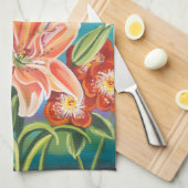 ボーダーIIの花束 キッチンタオル (四つ折り)