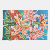 ボーダーIIの花束 キッチンタオル (横)