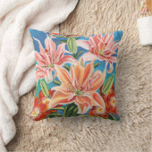 ボーダーIIの花束 クッション (ブランケット)