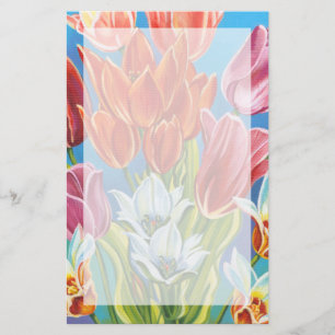 ボーダーIIIの花束 便箋