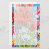 ボーダーIIIの花束 便箋 (正面/裏面)